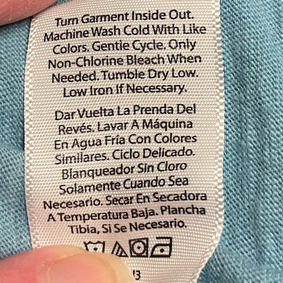 Time & Tru Cute Lightweight Top - Light Turquoise - Size XL - Picture 7 of 7